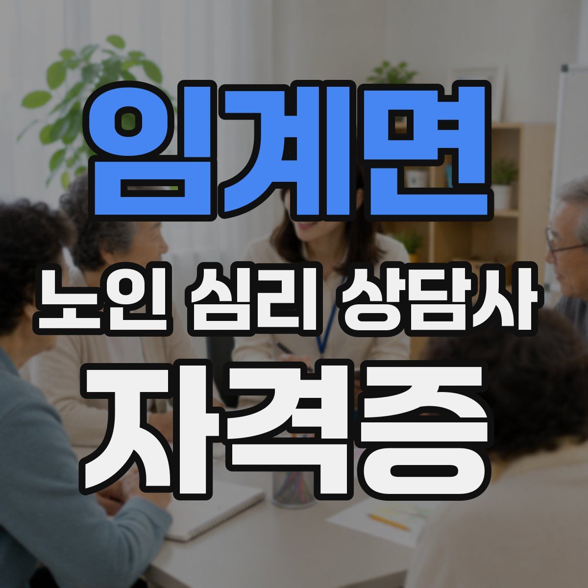 임계면 노인 심리 상담사 자격증