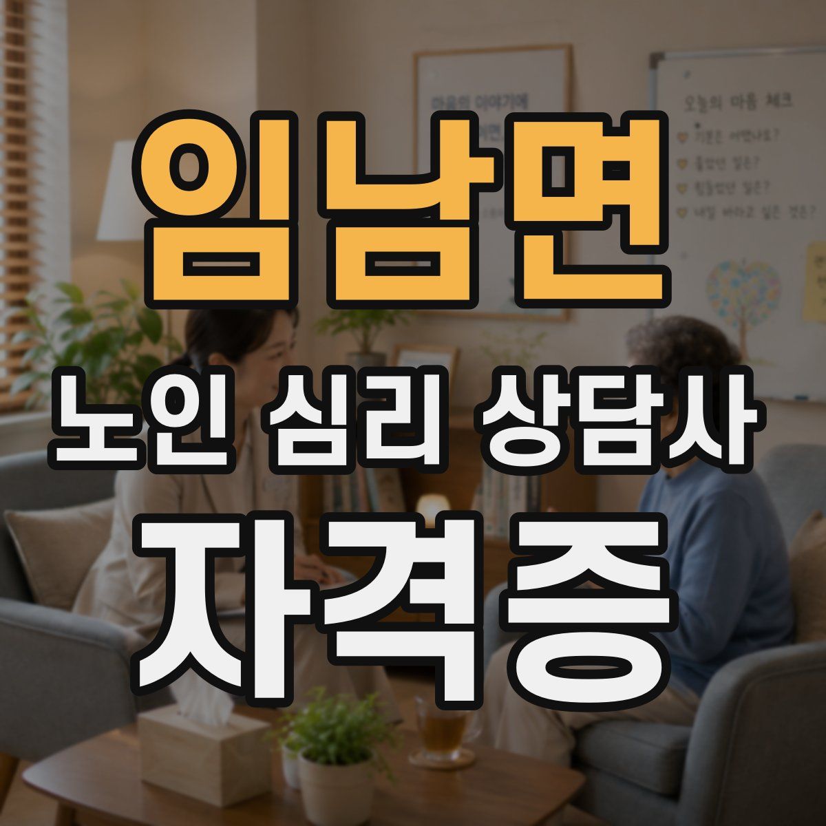 임남면 노인 심리 상담사 자격증