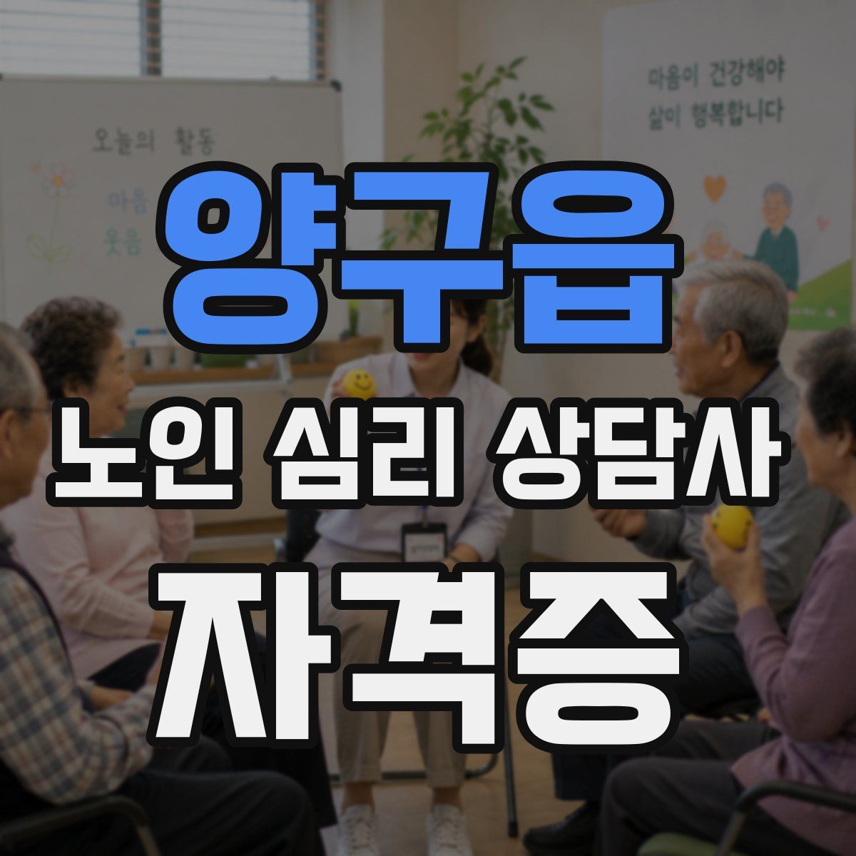 양구읍 노인 심리 상담사 자격증