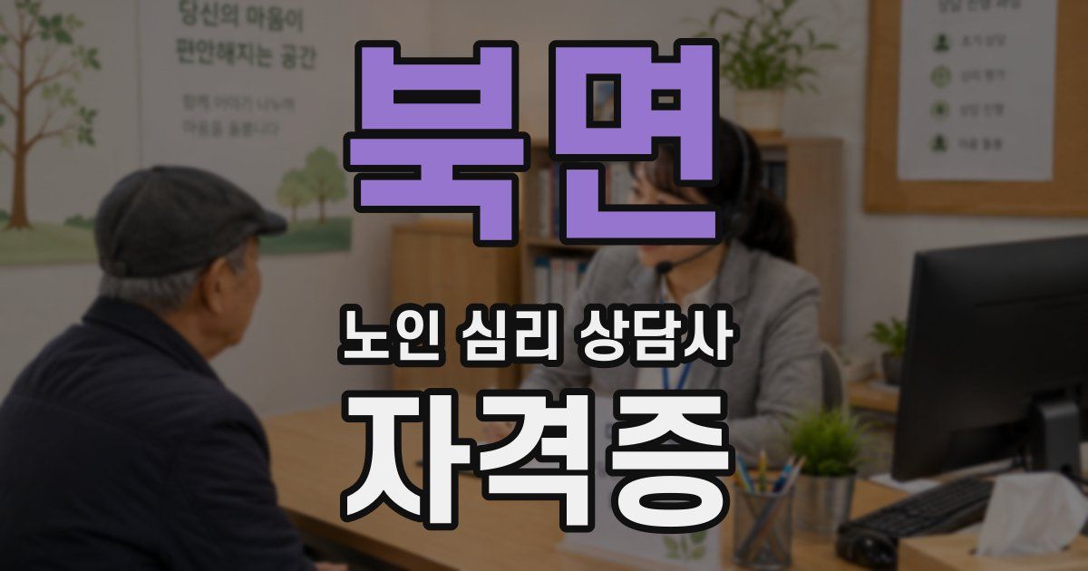 북면 노인 심리 상담사 자격증