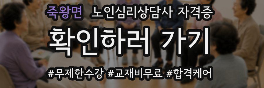 죽왕면 노인 심리 상담사 자격증