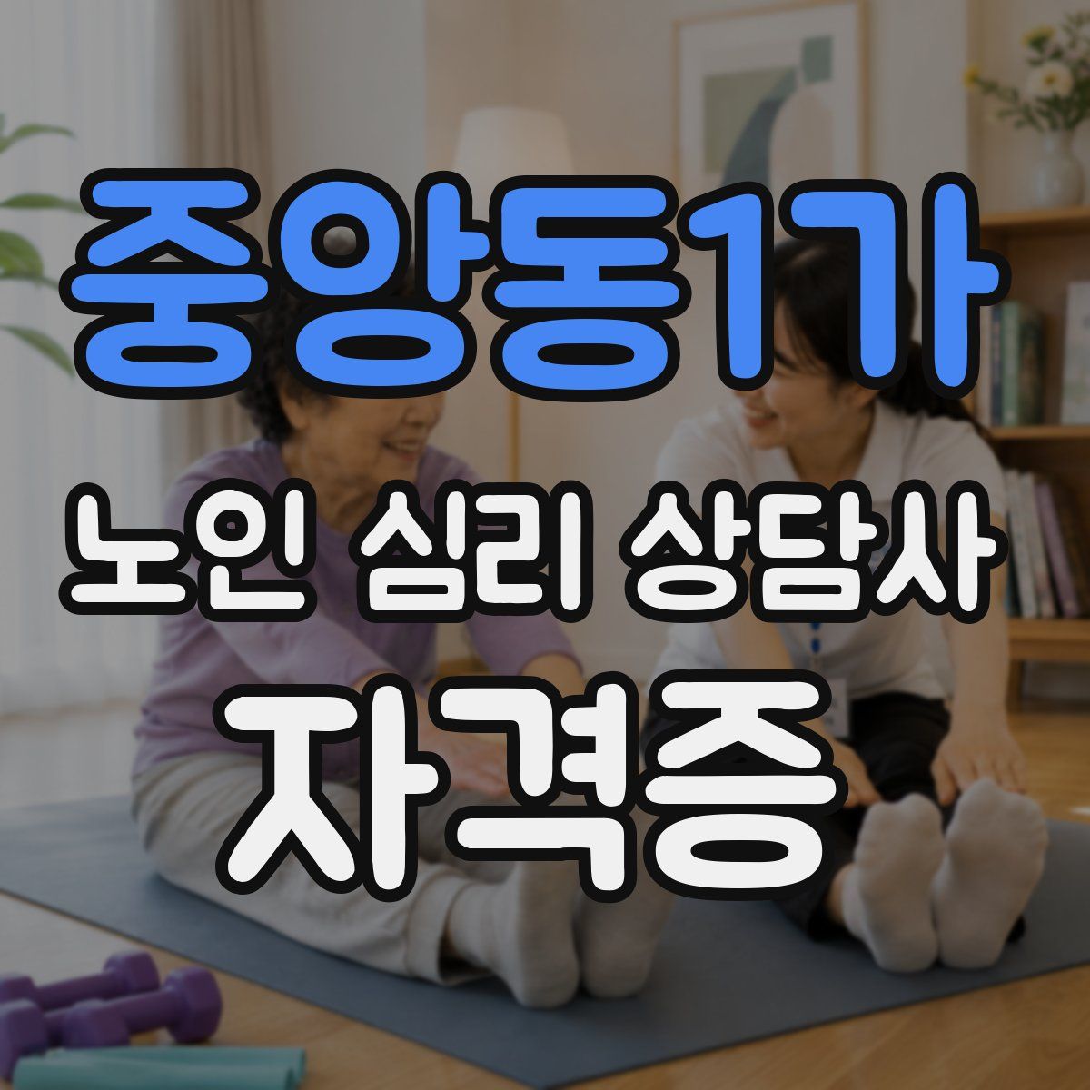 중앙동1가 노인 심리 상담사 자격증