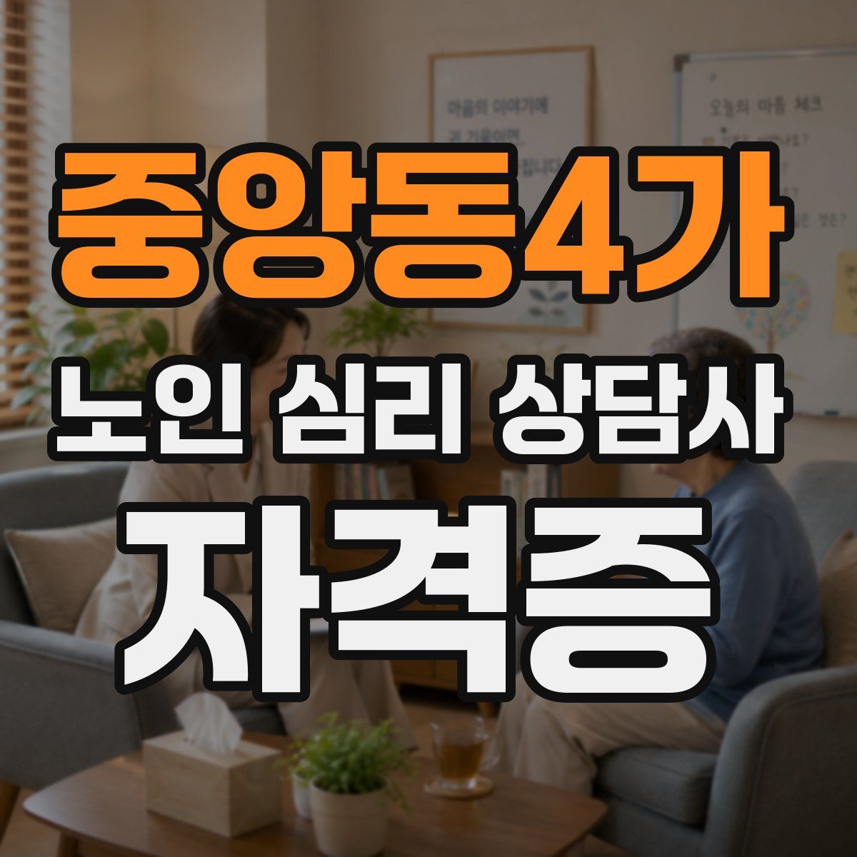 중앙동4가 노인 심리 상담사 자격증