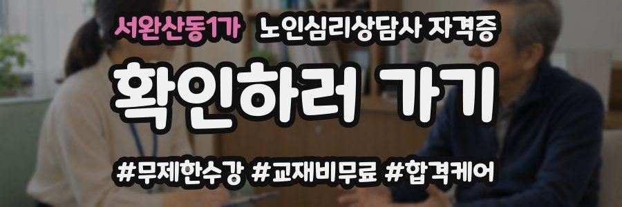 서완산동1가 노인 심리 상담사 자격증