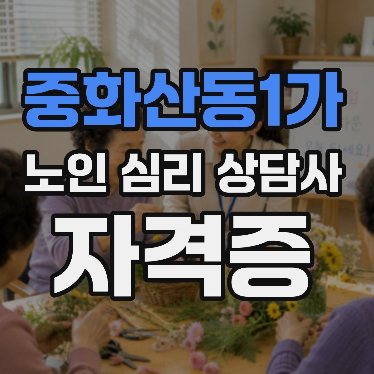 중화산동1가 노인 심리 상담사 자격증