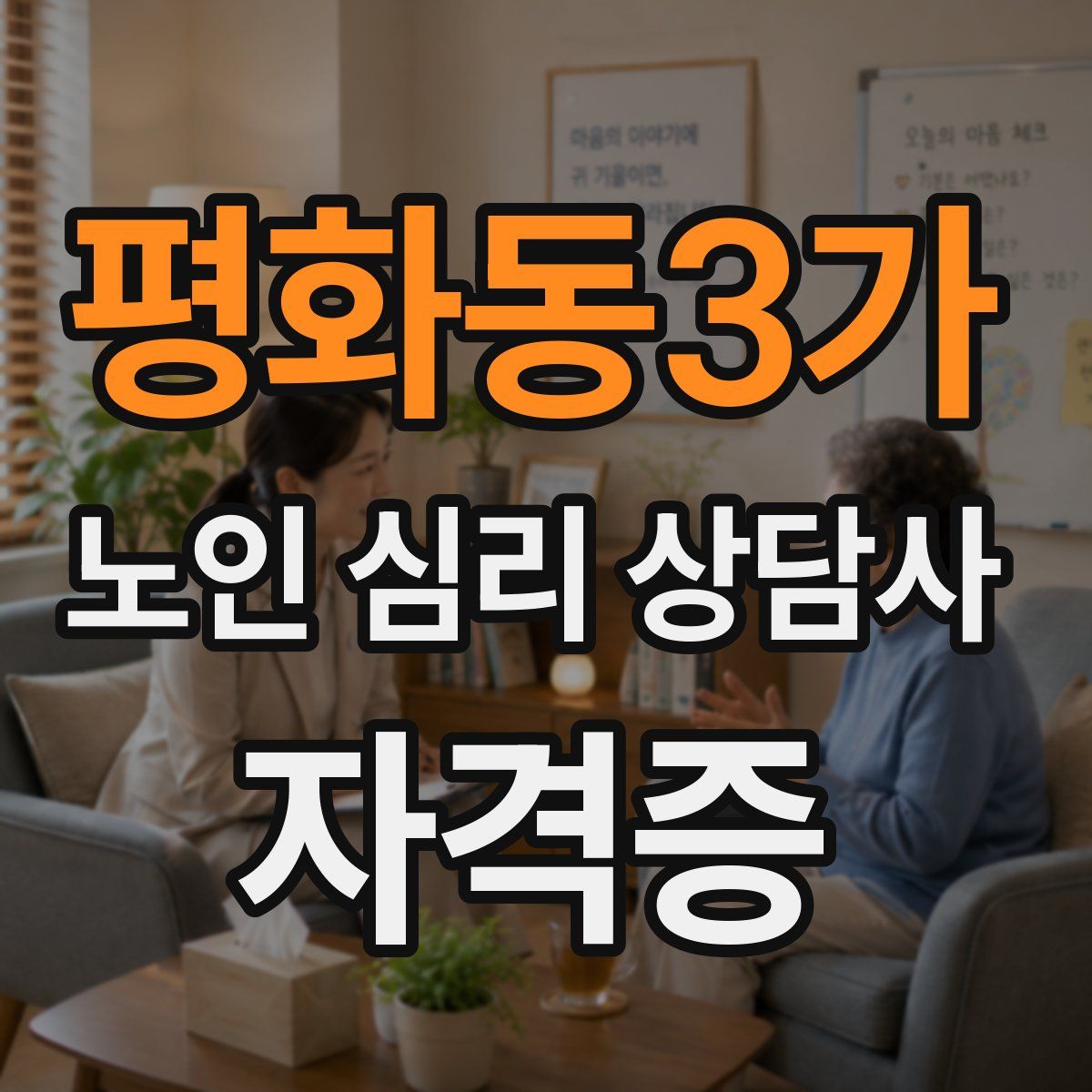 평화동3가 노인 심리 상담사 자격증
