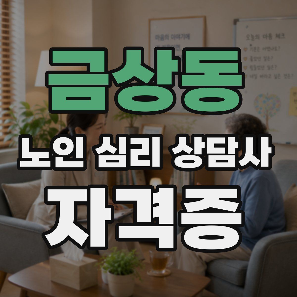 금상동 노인 심리 상담사 자격증