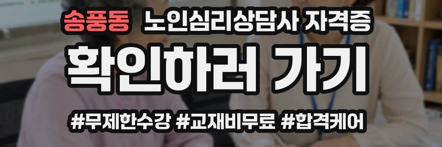 송풍동 노인 심리 상담사 자격증