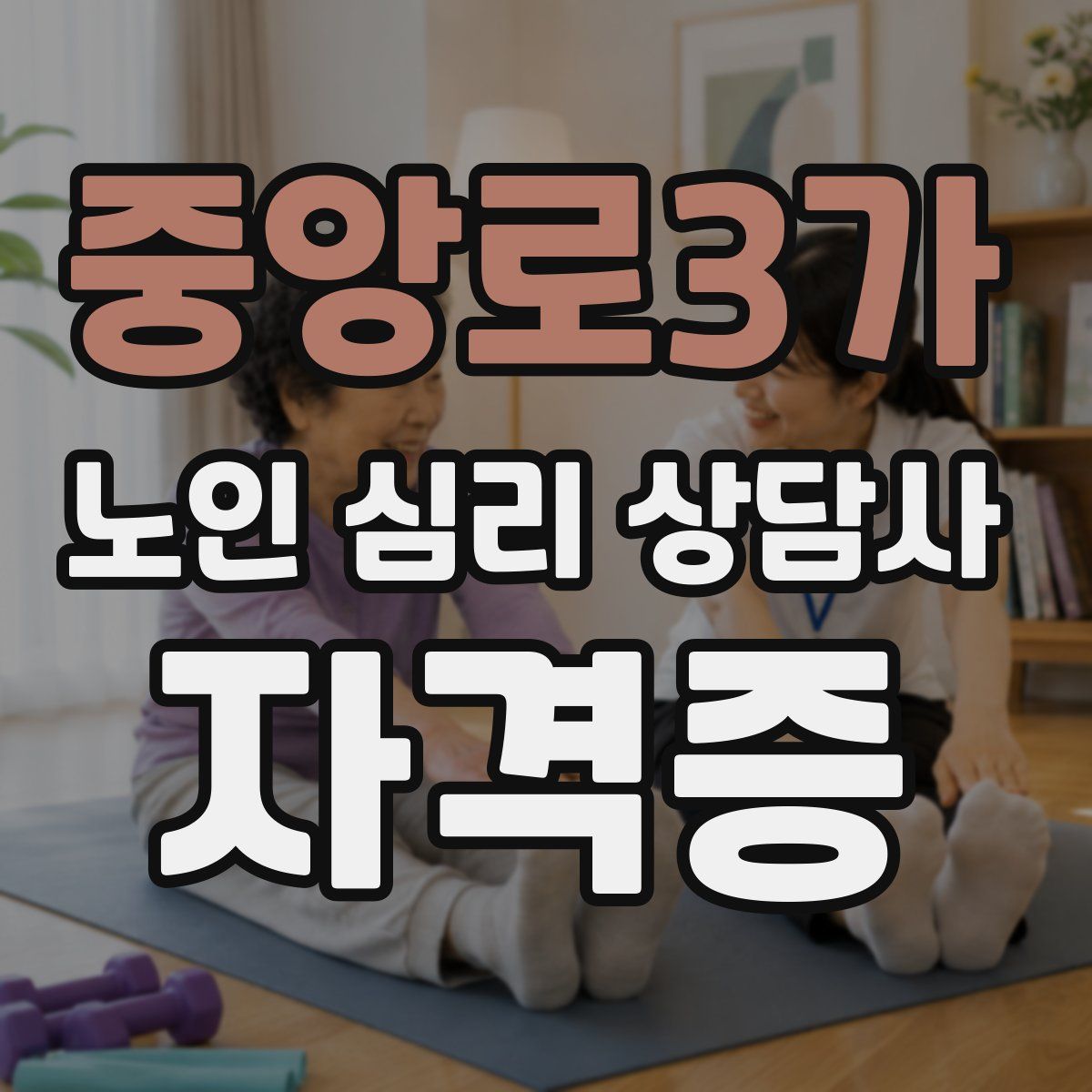 중앙로3가 노인 심리 상담사 자격증