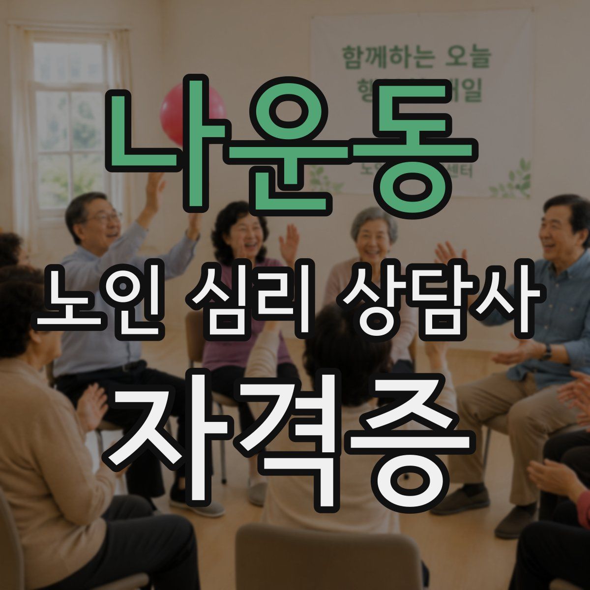 나운동 노인 심리 상담사 자격증