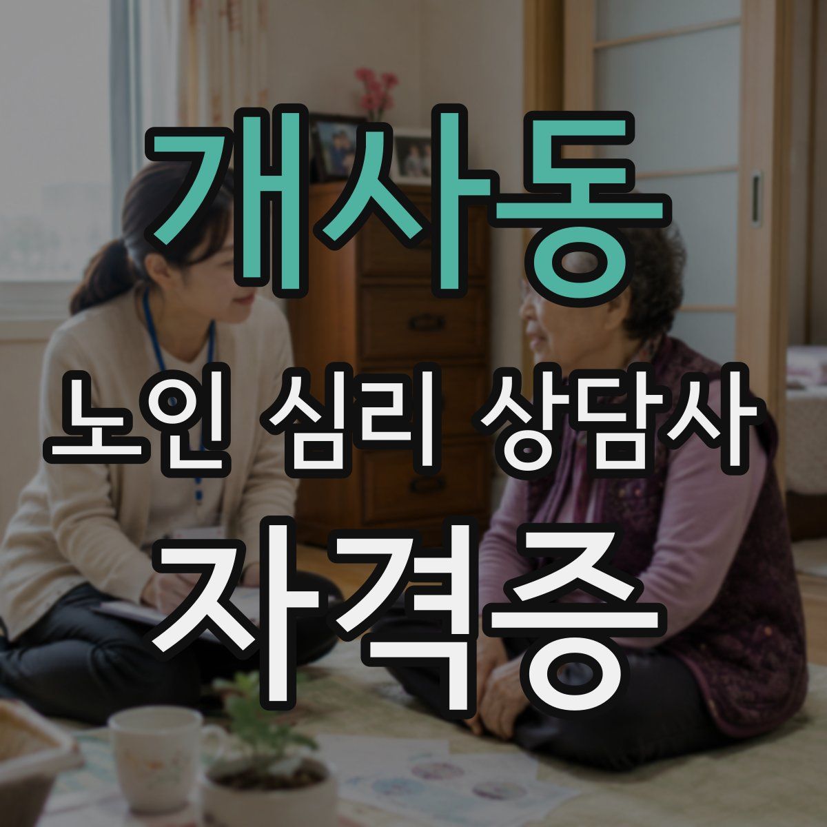 개사동 노인 심리 상담사 자격증
