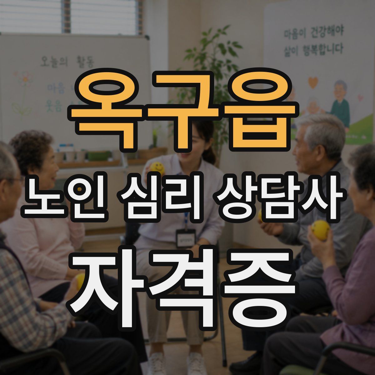 옥구읍 노인 심리 상담사 자격증