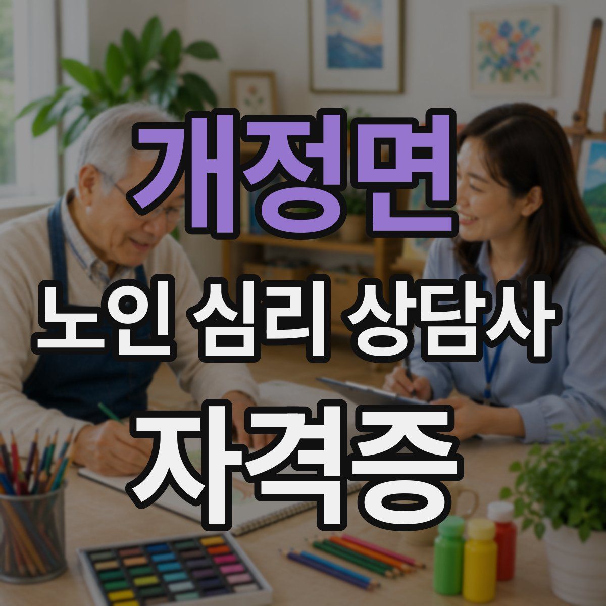 개정면 노인 심리 상담사 자격증