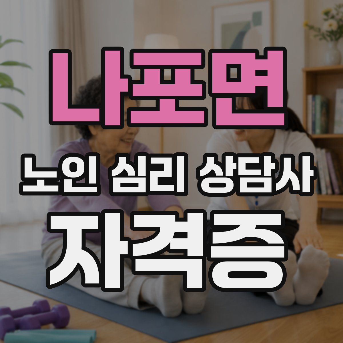 나포면 노인 심리 상담사 자격증