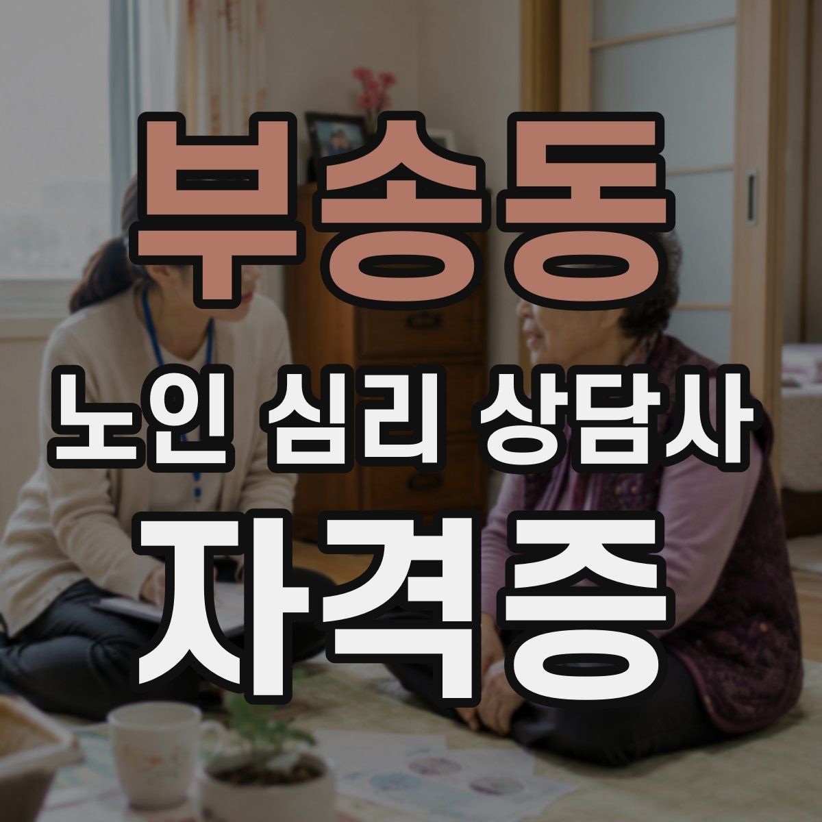 부송동 노인 심리 상담사 자격증