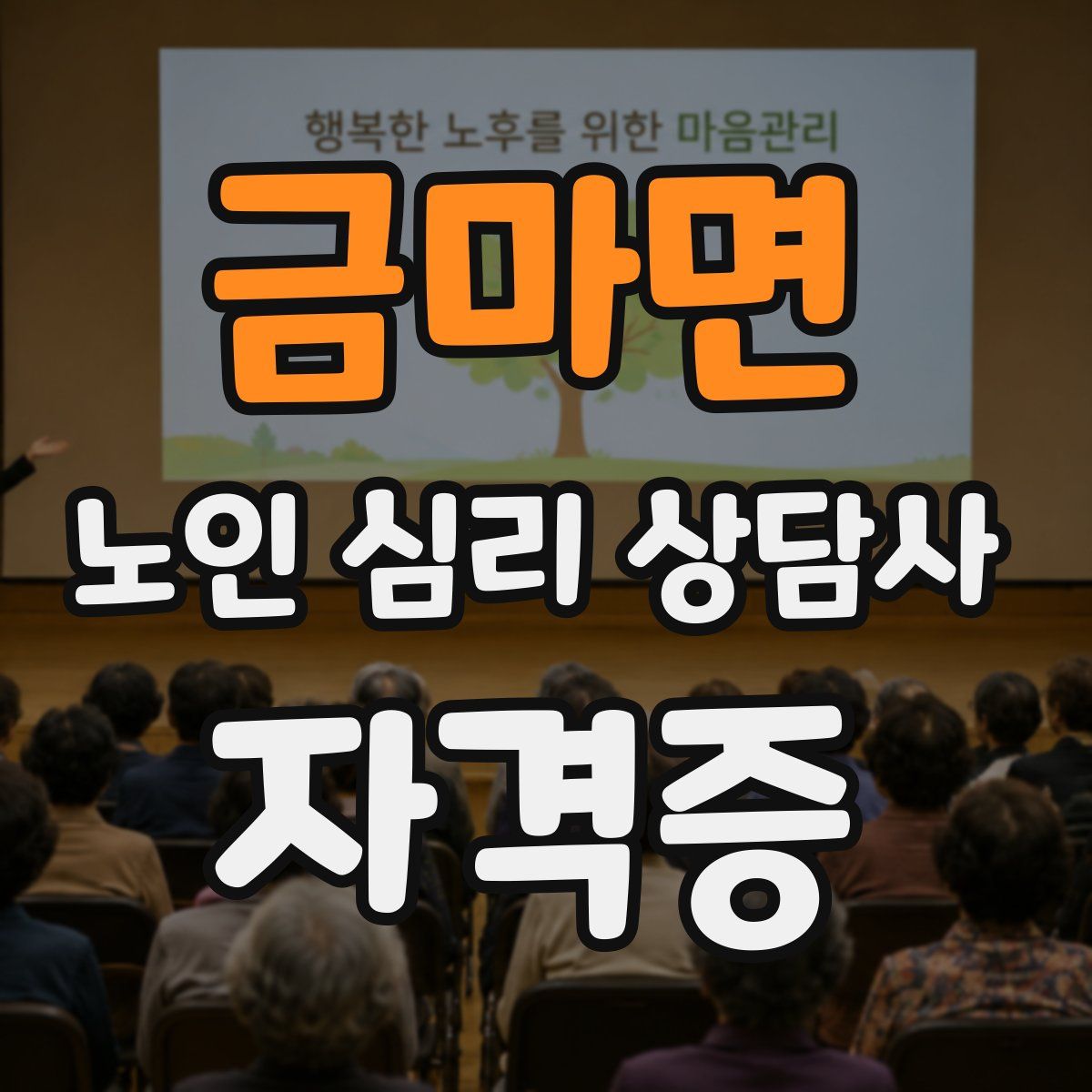 금마면 노인 심리 상담사 자격증