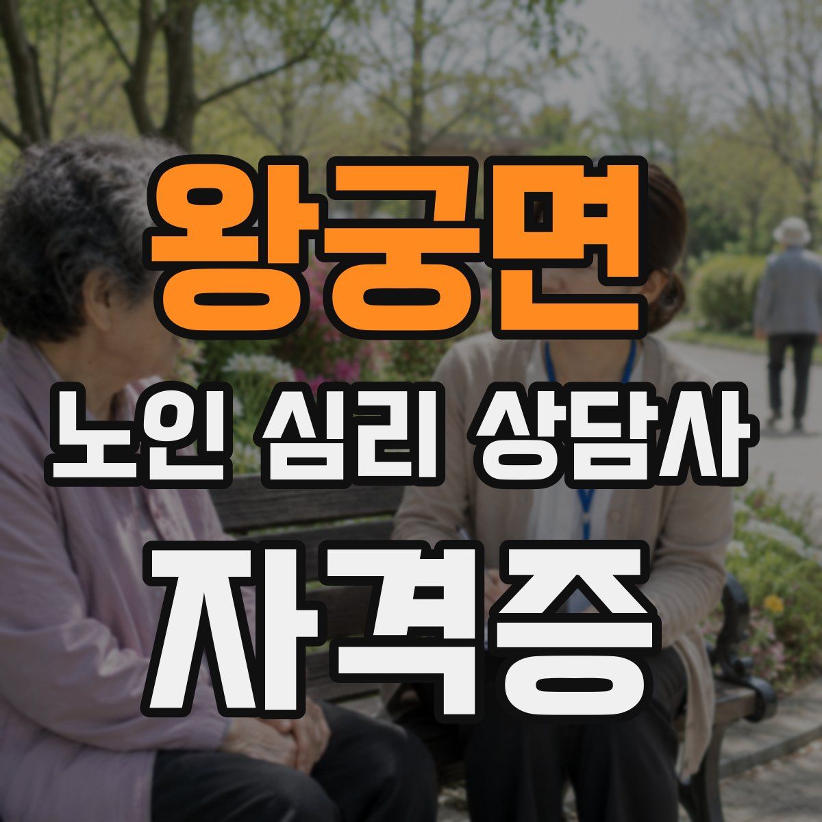 왕궁면 노인 심리 상담사 자격증