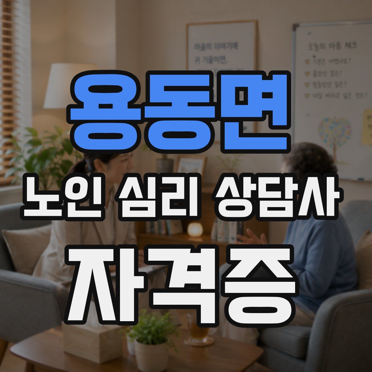 용동면 노인 심리 상담사 자격증