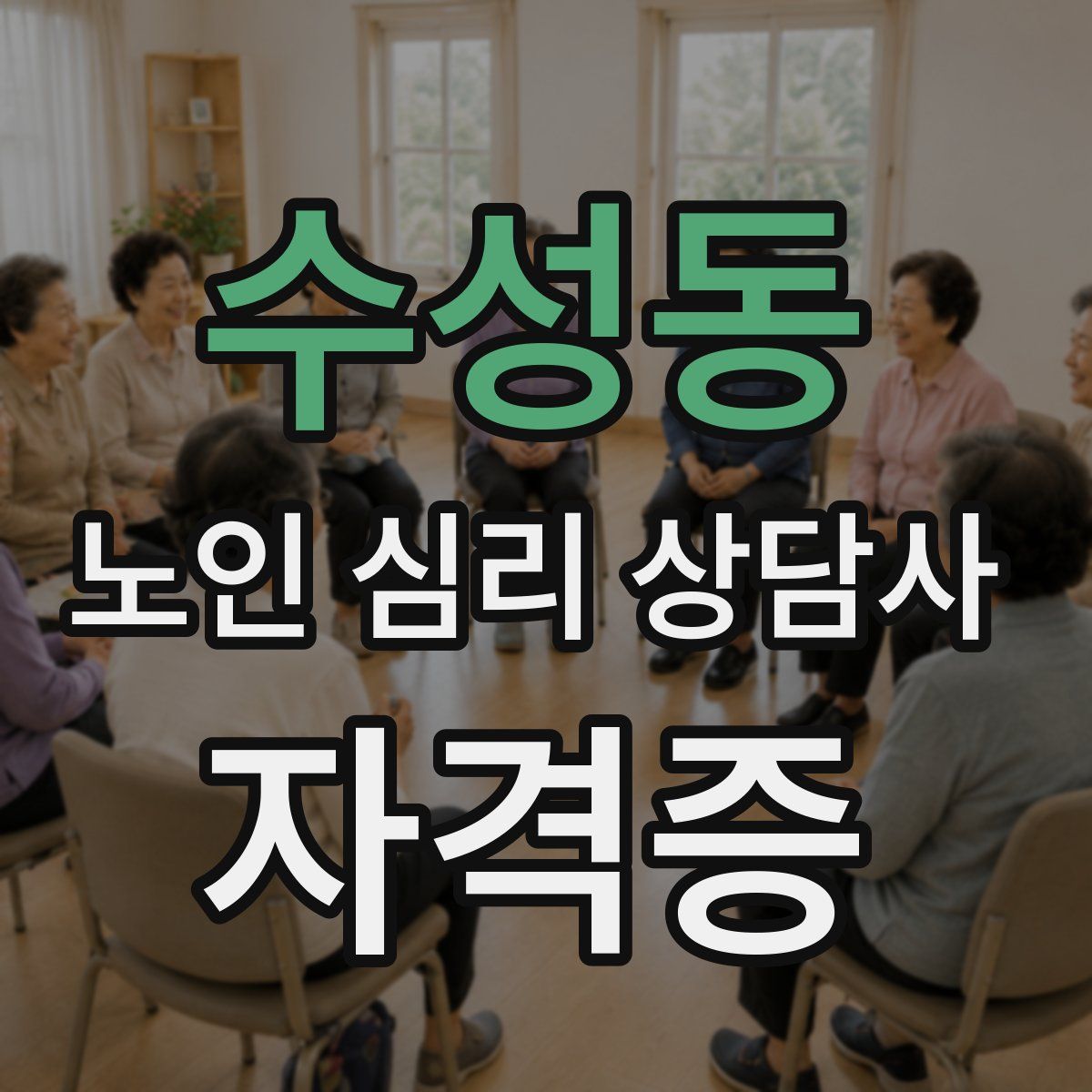수성동 노인 심리 상담사 자격증