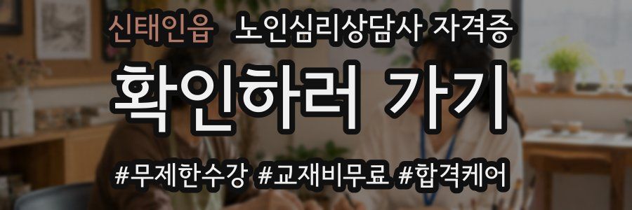 신태인읍 노인 심리 상담사 자격증