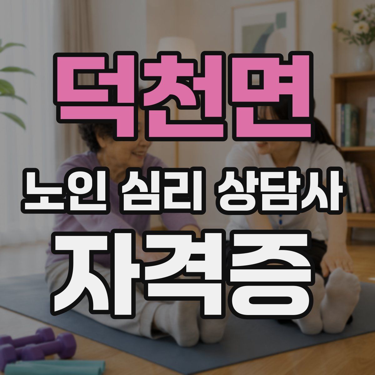 덕천면 노인 심리 상담사 자격증
