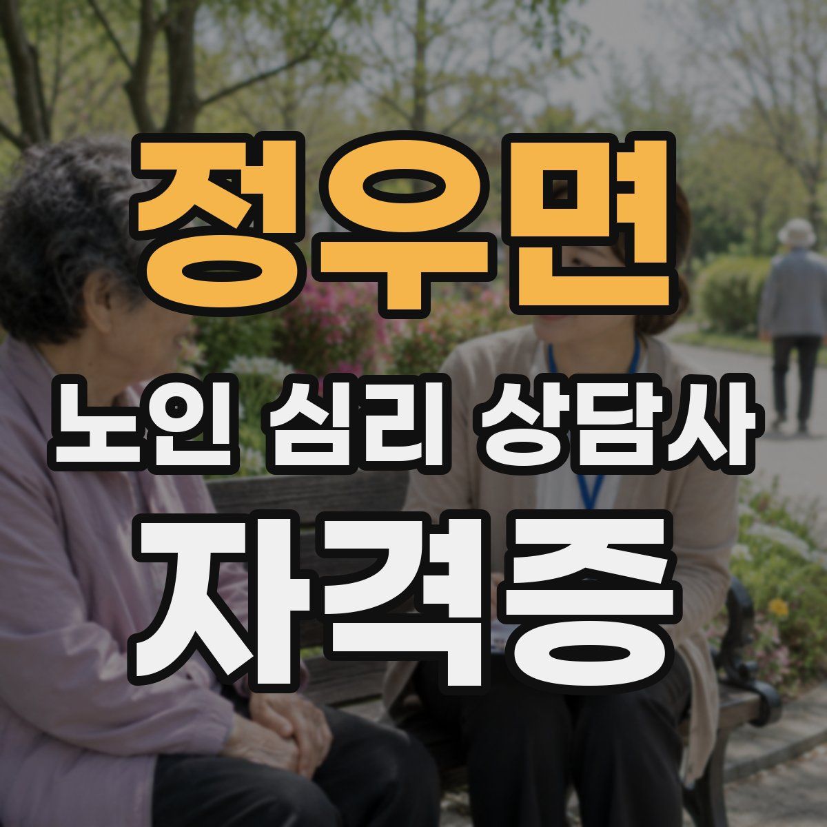 정우면 노인 심리 상담사 자격증