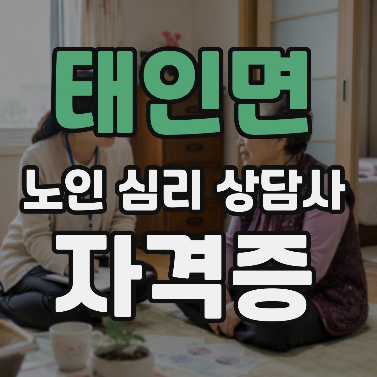 태인면 노인 심리 상담사 자격증