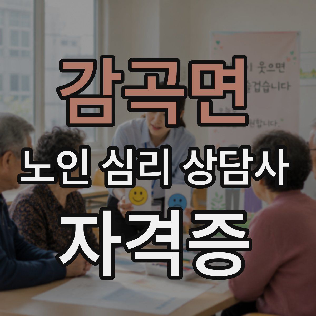 감곡면 노인 심리 상담사 자격증