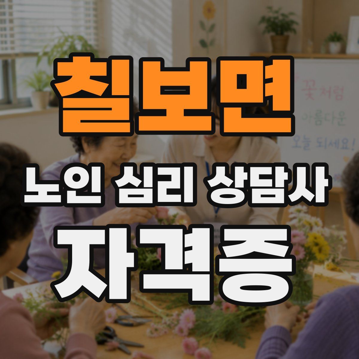 칠보면 노인 심리 상담사 자격증