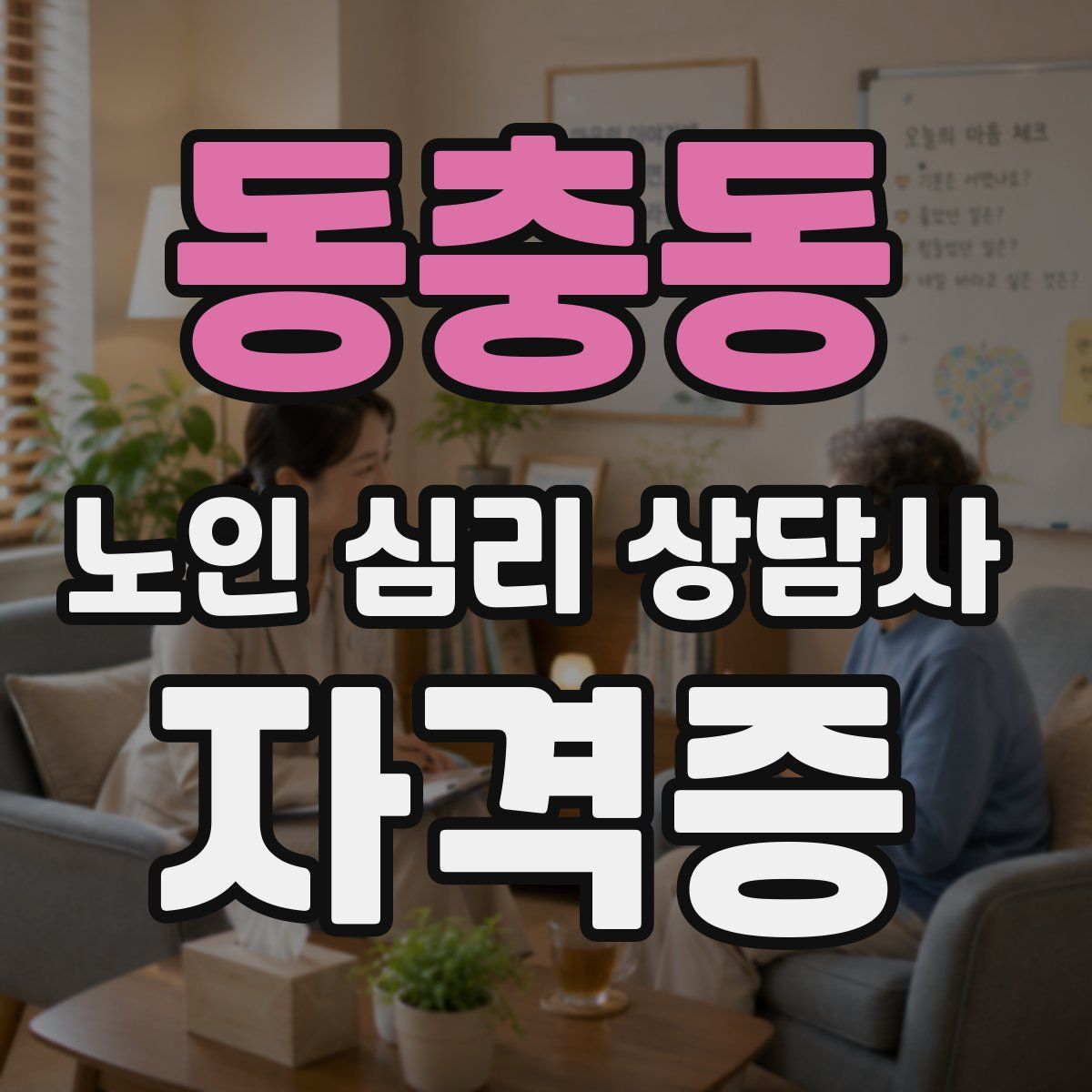 동충동 노인 심리 상담사 자격증