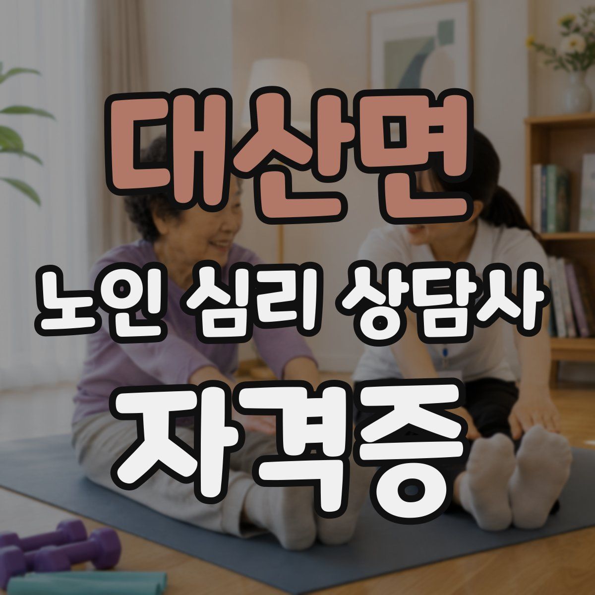 대산면 노인 심리 상담사 자격증