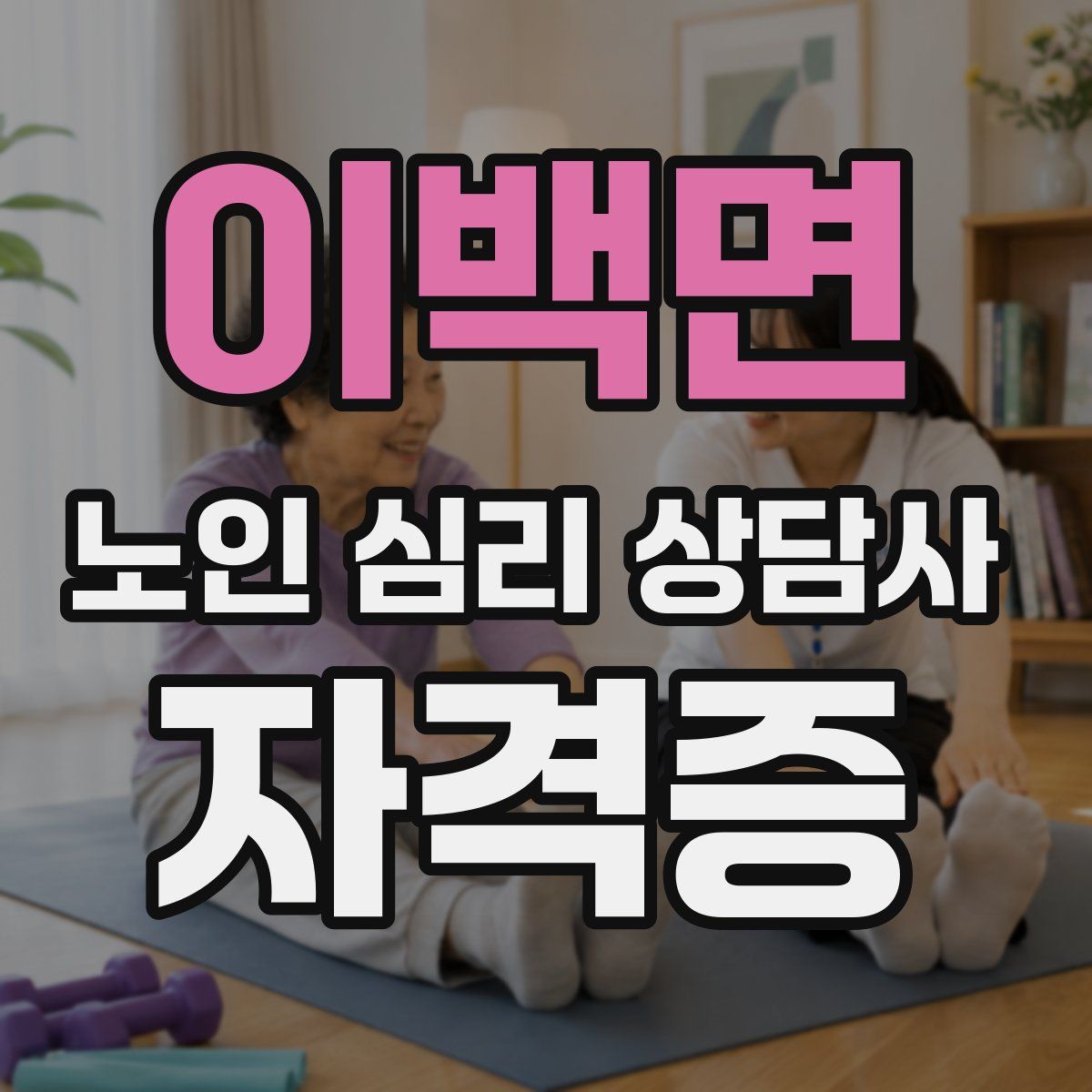 이백면 노인 심리 상담사 자격증