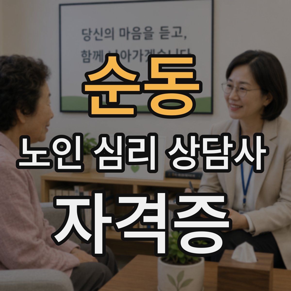 순동 노인 심리 상담사 자격증