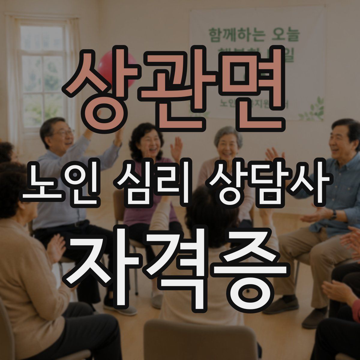 상관면 노인 심리 상담사 자격증
