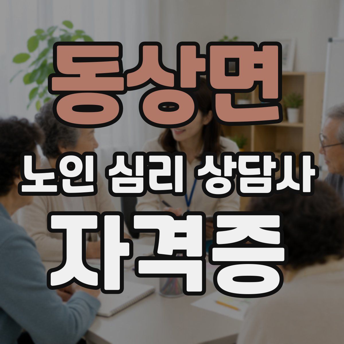 동상면 노인 심리 상담사 자격증