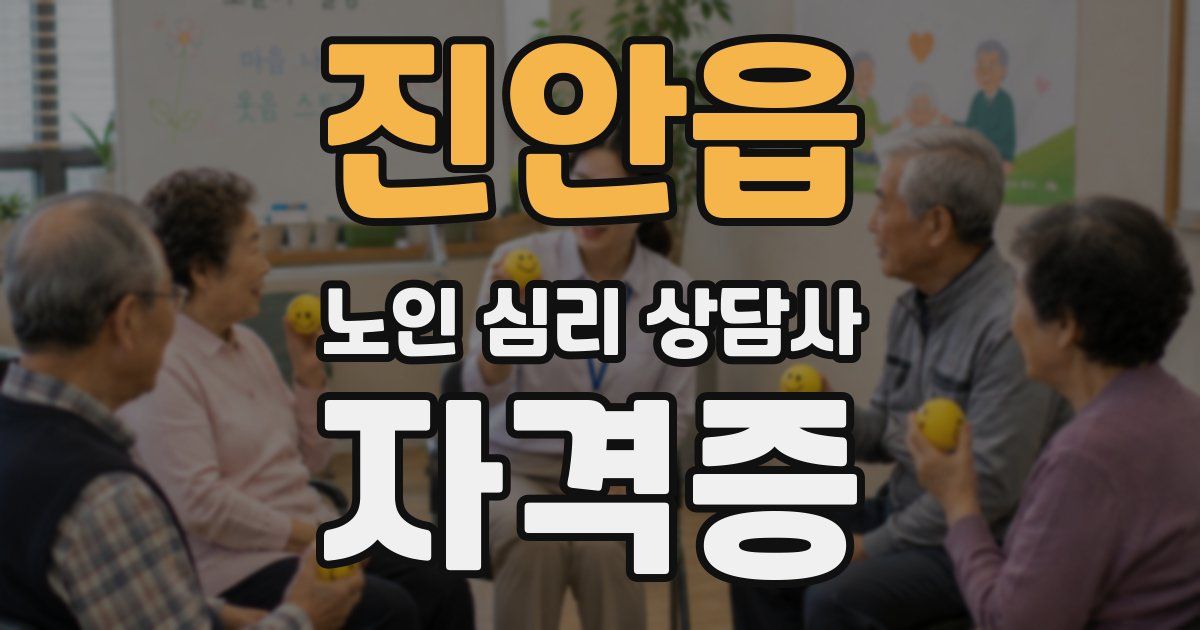 진안읍 노인 심리 상담사 자격증