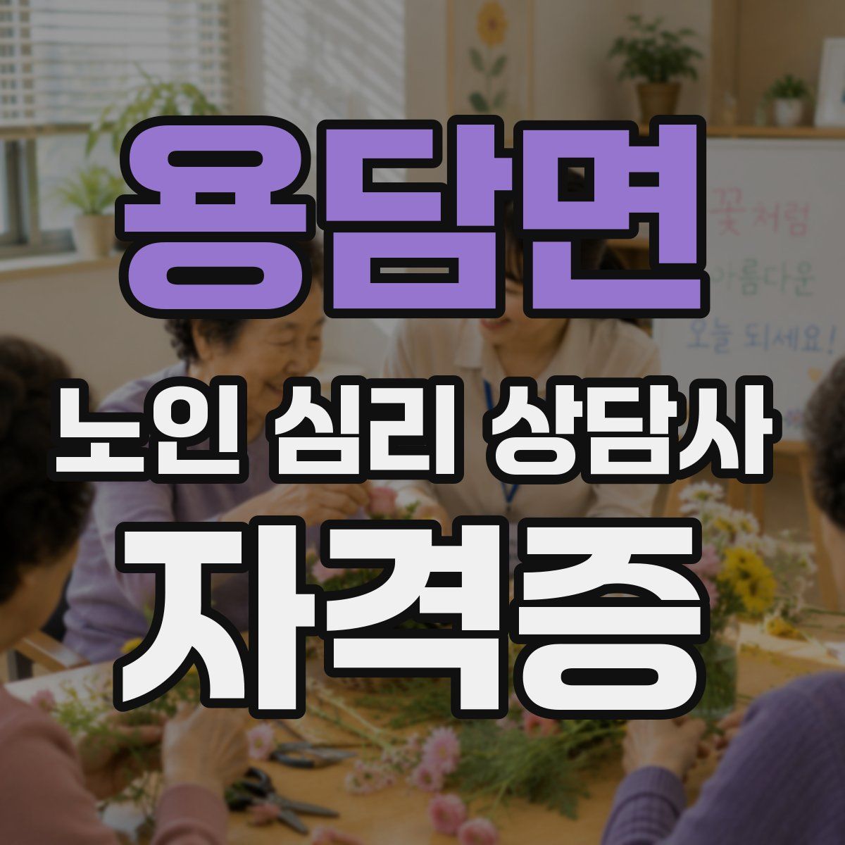 용담면 노인 심리 상담사 자격증