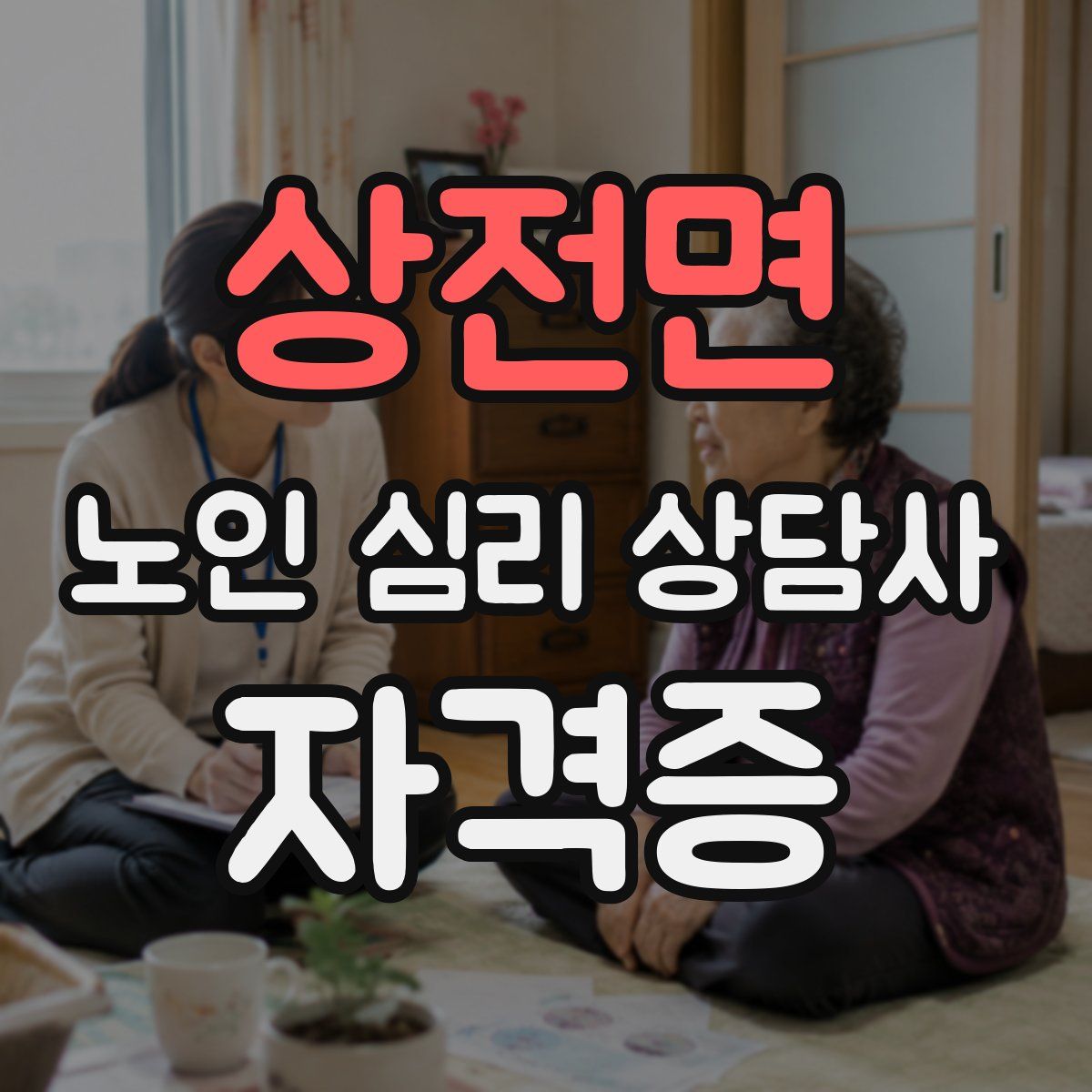 상전면 노인 심리 상담사 자격증