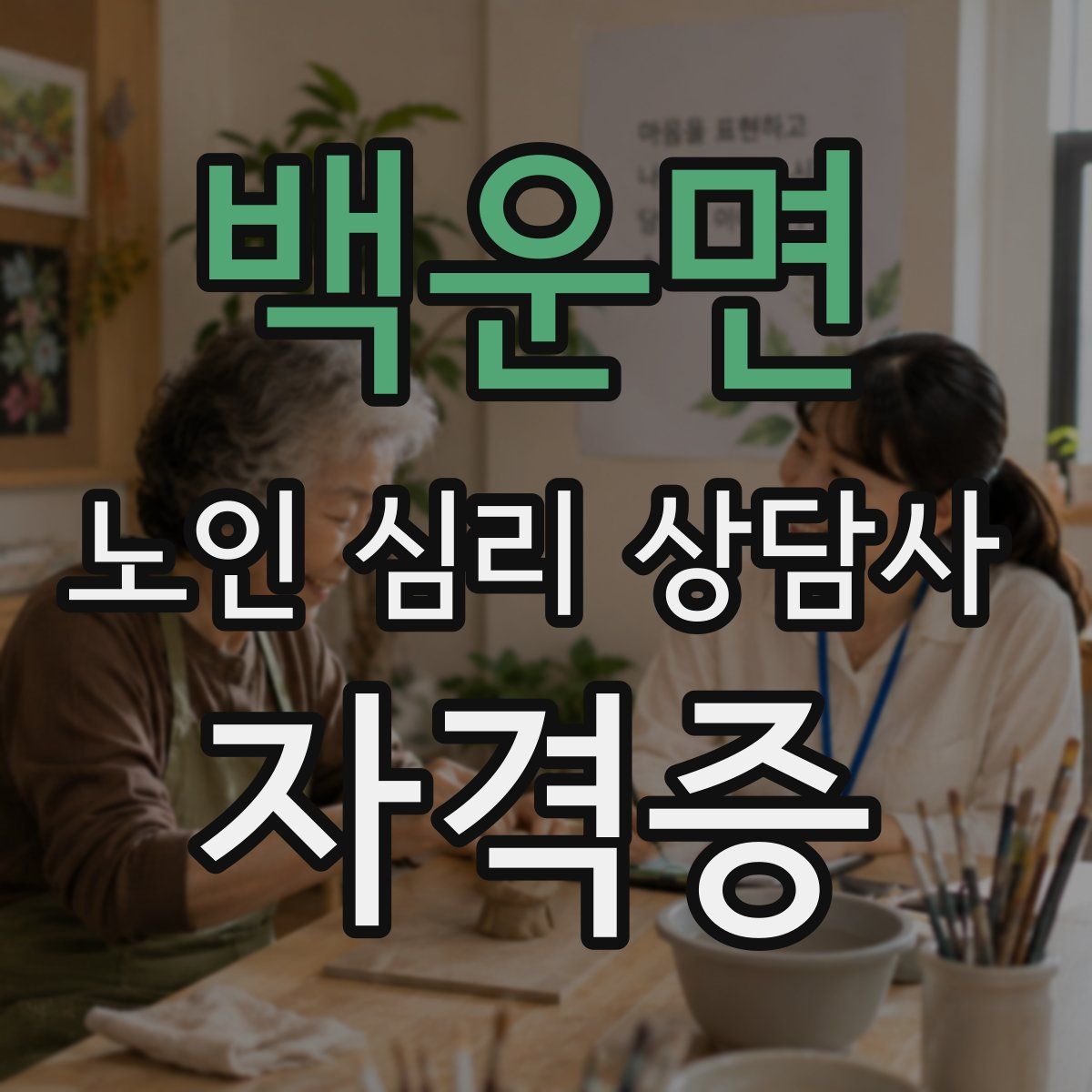 백운면 노인 심리 상담사 자격증