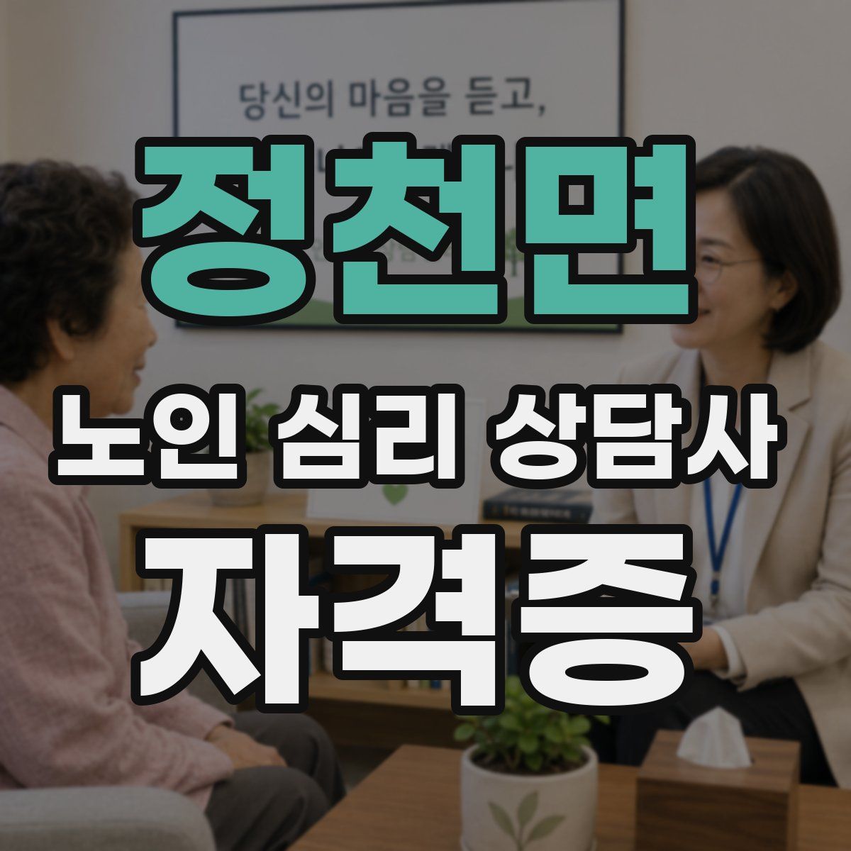 정천면 노인 심리 상담사 자격증