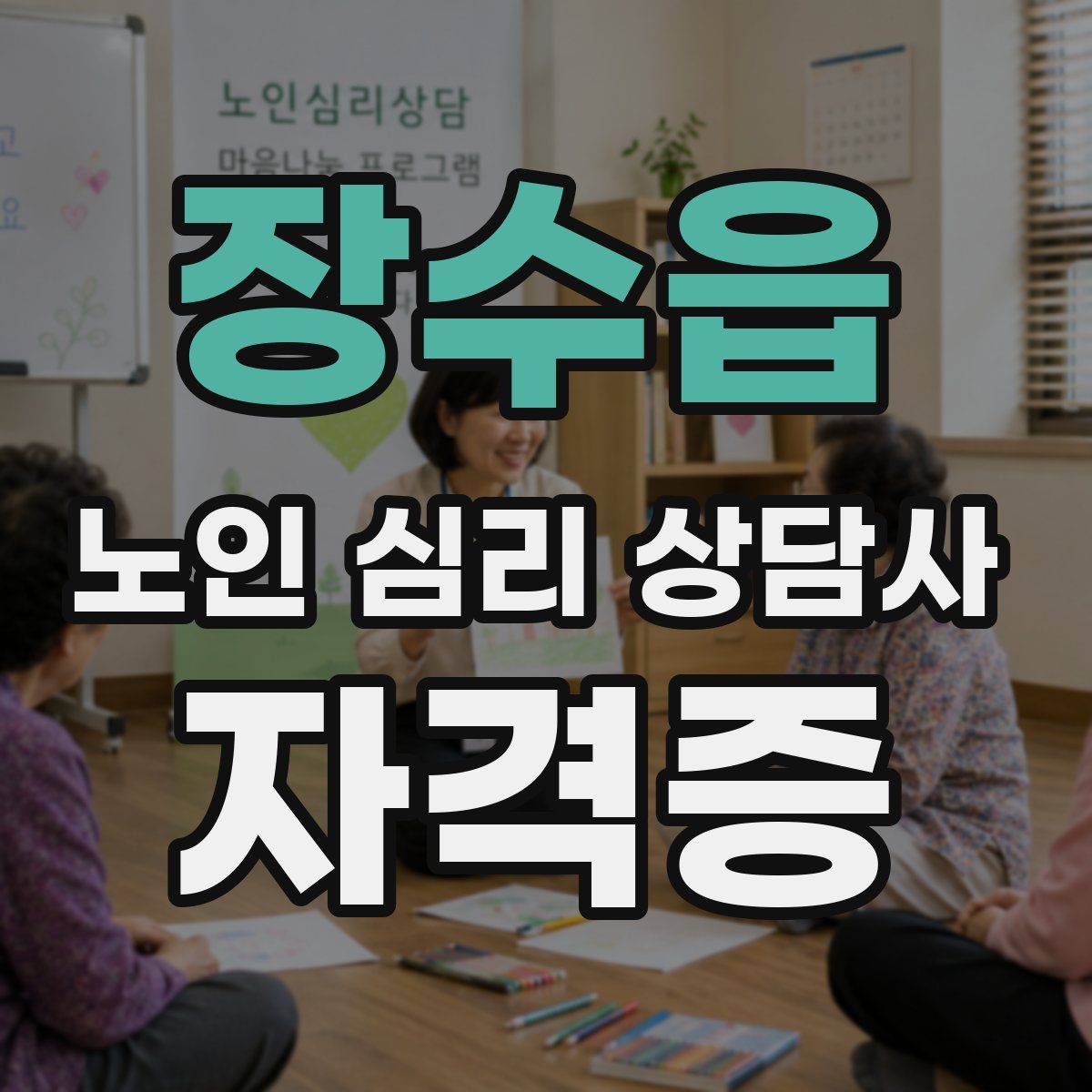 장수읍 노인 심리 상담사 자격증