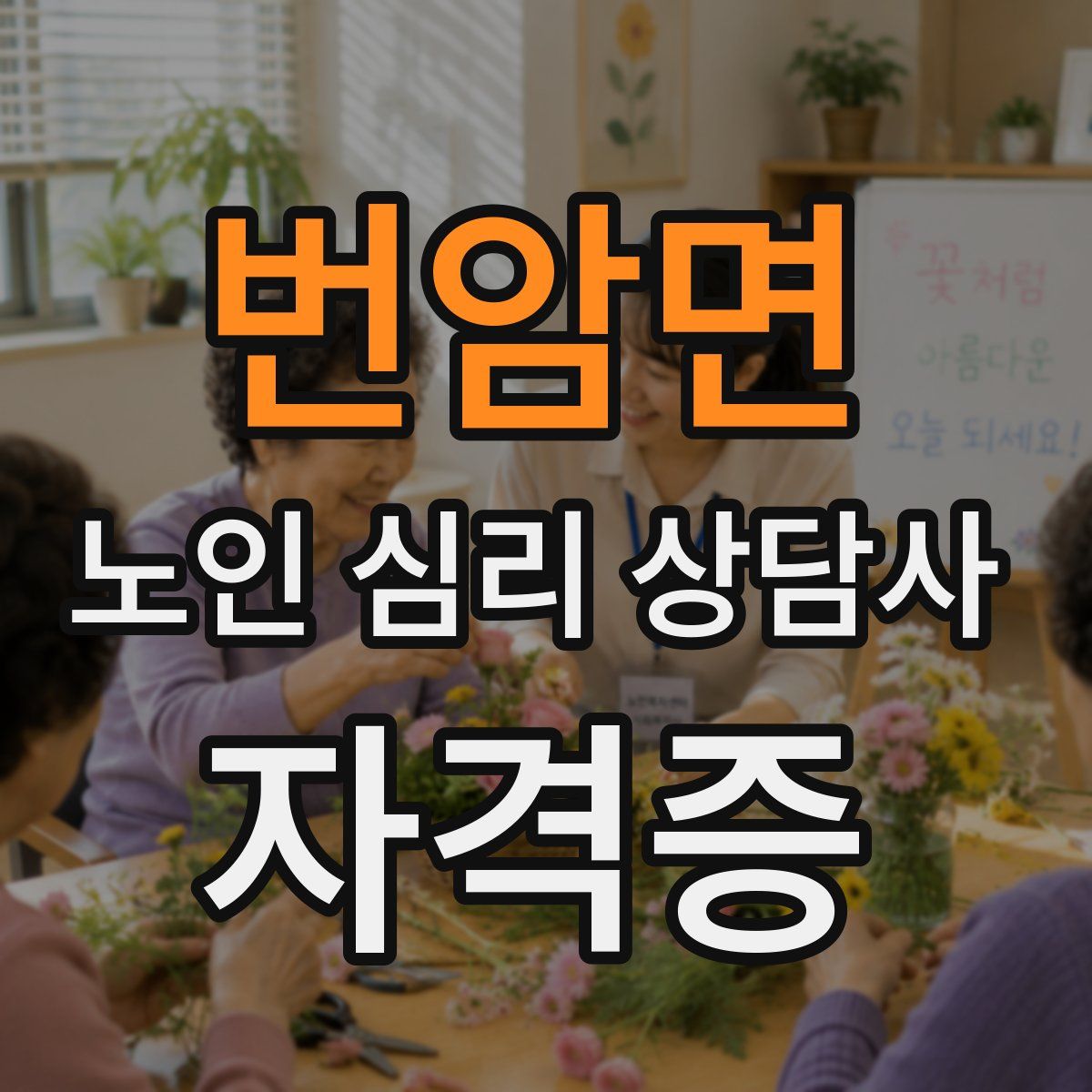 번암면 노인 심리 상담사 자격증