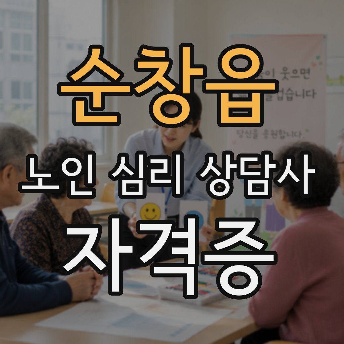 순창읍 노인 심리 상담사 자격증