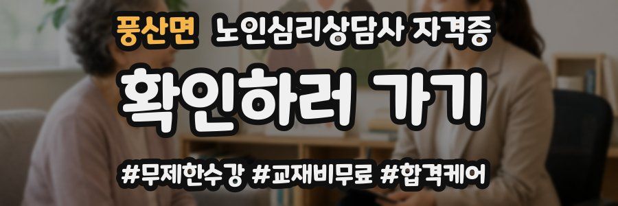 풍산면 노인 심리 상담사 자격증