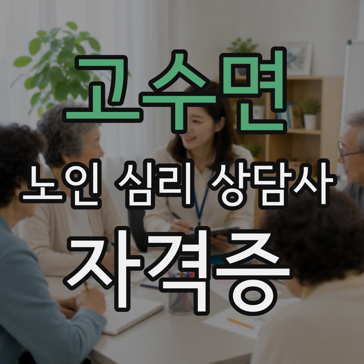 고수면 노인 심리 상담사 자격증