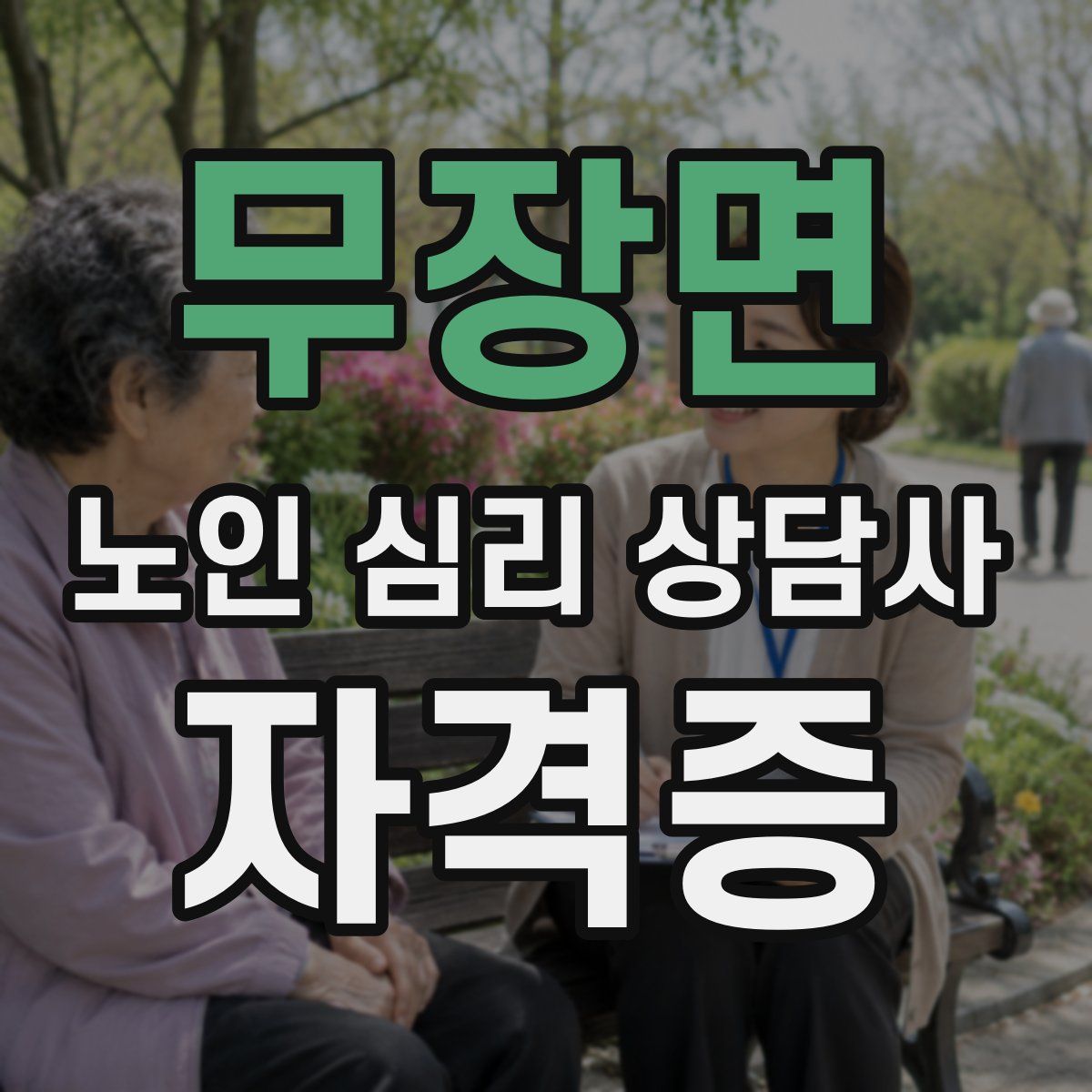 무장면 노인 심리 상담사 자격증