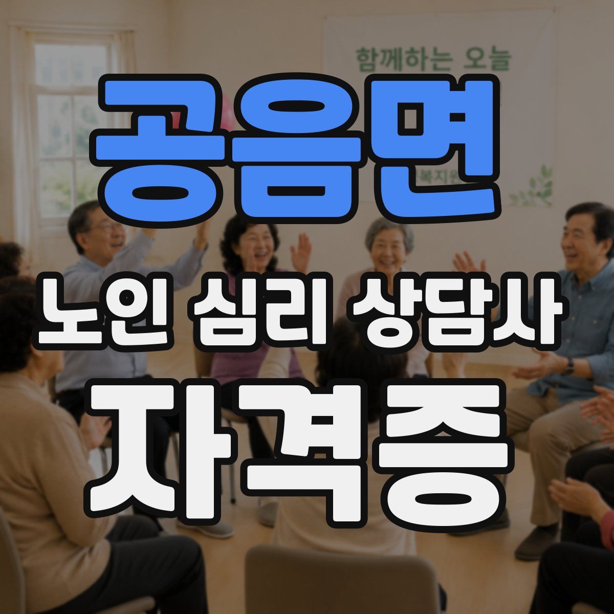 공음면 노인 심리 상담사 자격증