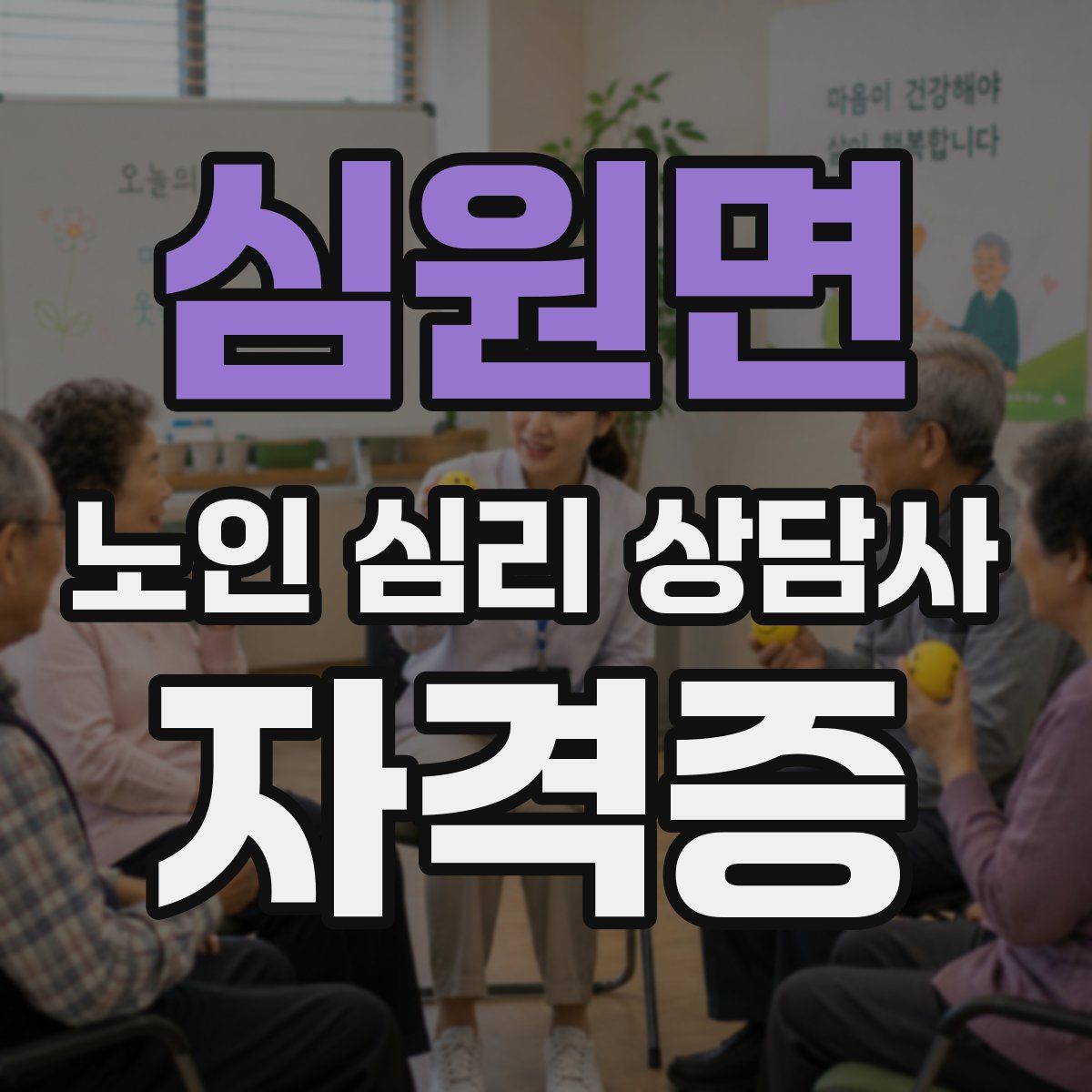 심원면 노인 심리 상담사 자격증