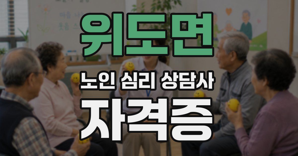 위도면 노인 심리 상담사 자격증