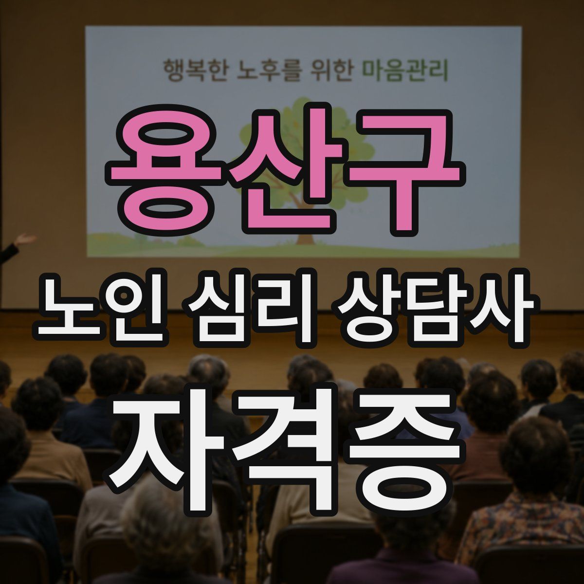 용산구 노인 심리 상담사 자격증